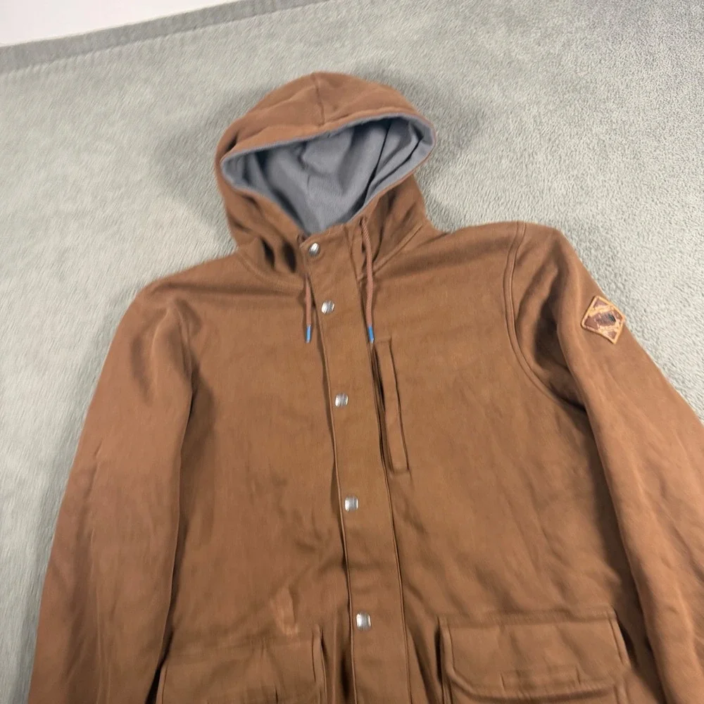 The North Face Brown California Heritage Fleece Lined Hoodie Jacket Mens Large